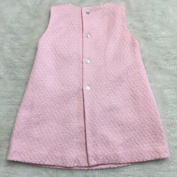Pili Carrera Baby Girl Pink Lace Shift Dress Size 12 Months Made in Spain - Picture 5 of 11